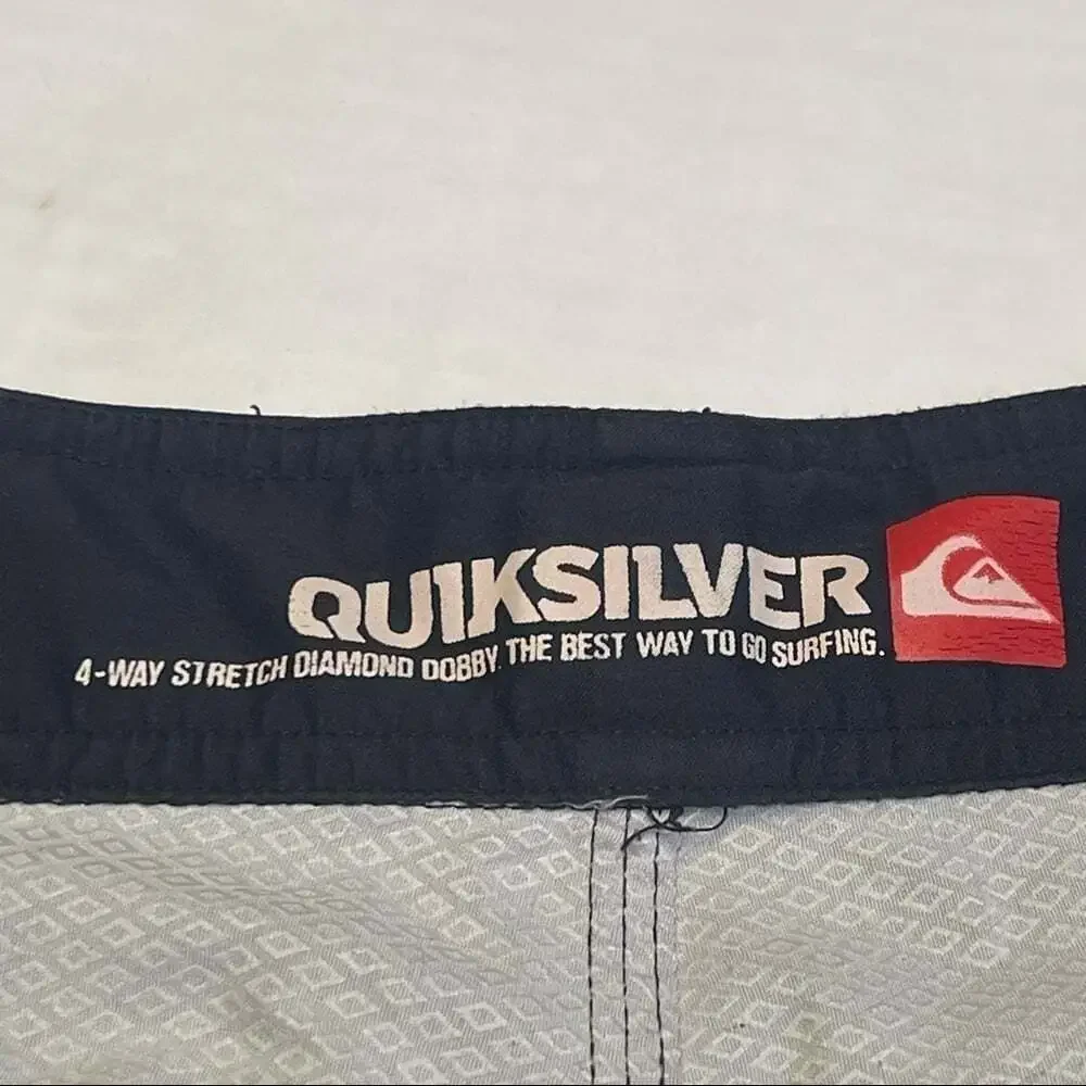 Quicksilver Men's Black Grey Hybrid Swim Board Shorts Size Large 1393